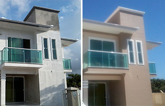 Antes e depois dos trabalhos realizados